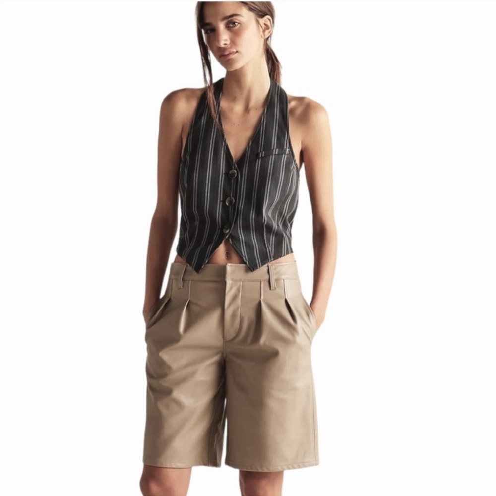 Free People Avandale Faux Leather Shorts